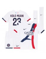 Otroške Nogometnih dresov Paris Saint-Germain Randal Kolo Muani #23 Gostujoči 2024-25 Kratki rokavi (+ hlače)